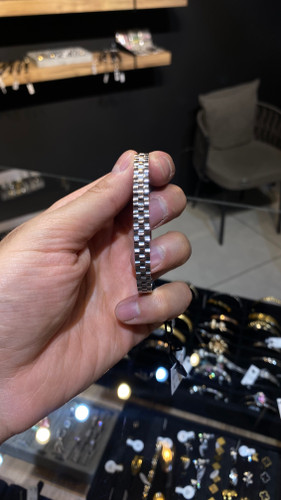 بنگل مردانه طرح رولکس استیل رنگ ثابت اندازه مچ دست متوسط