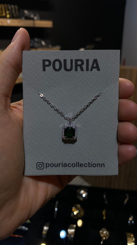 گردنبند زنانه نگین سبز باگتی